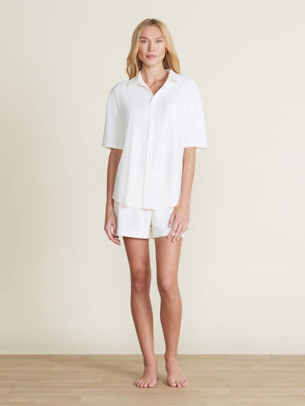 Barefoot Dreams Ultra Lite Cozy White Top SIZE S